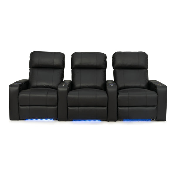Julius Italian Leather Big & Tall Home Theater Seats