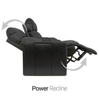 Julius Italian Leather Big & Tall Home Theater Seats