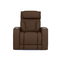 Luminis 365 HeatZeroᵀᴹ Big & Tall Leather Home Theater Single Recliner in Chestnut