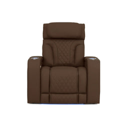 Luminis 365 HeatZeroᵀᴹ Big & Tall Leather Home Theater Single Recliner in Chestnut