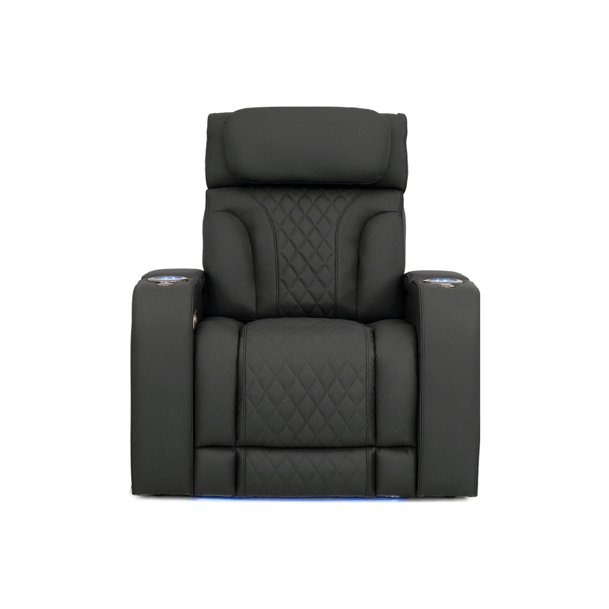 Luminis 365 HeatZeroᵀᴹ Big & Tall Leather Home Theater Single Recliner in Ebony
