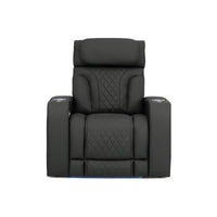Luminis 365 HeatZeroᵀᴹ Big & Tall Leather Home Theater Single Recliner in Ebony