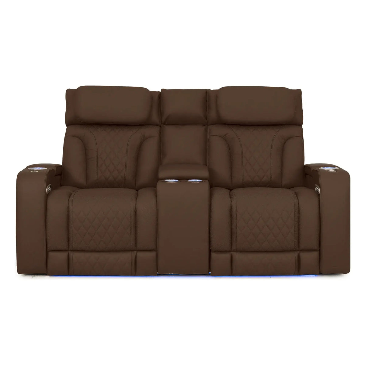 Luminis 365 HeatZeroᵀᴹ Big & Tall Multimedia Loveseat in Chestnut