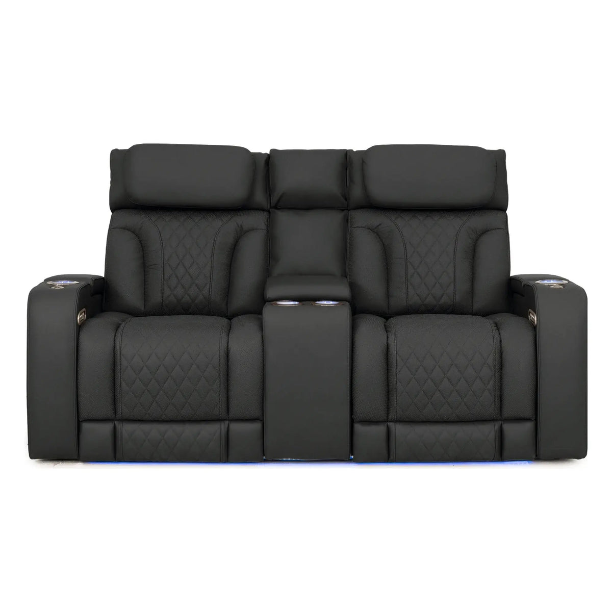 Luminis 365 HeatZeroᵀᴹ Big & Tall Multimedia Loveseat in Ebony