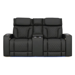 Luminis 365 HeatZeroᵀᴹ Big & Tall Multimedia Loveseat in Ebony