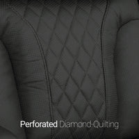 Luminis 365 HeatZeroᵀᴹ Big & Tall Multimedia Loveseat in Ebony - Perforated Diamond Quilting