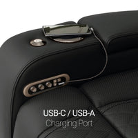 Luminis 365 HeatZeroᵀᴹ Big & Tall Multimedia Loveseat in Ebony - USB-A / USB-C Charging Ports