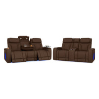 Luminis 365 HeatZeroᵀᴹ Big & Tall Multimedia Sofa & Loveseat in Chestnut