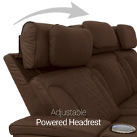 Luminis 365 HeatZeroᵀᴹ Big & Tall Multimedia Sofa & Loveseat in Chestnut - Adjustable Power Headrest