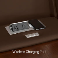 Luminis 365 HeatZeroᵀᴹ Big & Tall Multimedia Sofa & Loveseat in Chestnut - Wireless Charging Pad