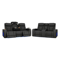 Luminis 365 HeatZeroᵀᴹ Big & Tall Multimedia Sofa & Loveseat in Ebony