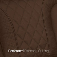 Luminis 365 HeatZeroᵀᴹ Big & Tall Multimedia Sofa in Chestnut - Perforated Diamond Quilting