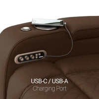 Luminis 365 HeatZeroᵀᴹ Big & Tall Multimedia Sofa in Chestnut - USB-A / USB-C Charging Ports