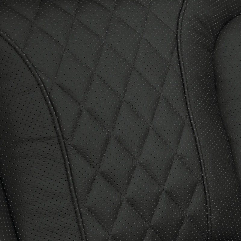 Luminis 365 HeatZeroᵀᴹ Big & Tall Multimedia Sofa in Ebony - Perforated Diamond Quilting