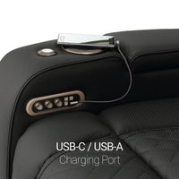 Luminis 365 HeatZeroᵀᴹ Big & Tall Multimedia Sofa in Ebony - USB-A / USB-C Charging Ports