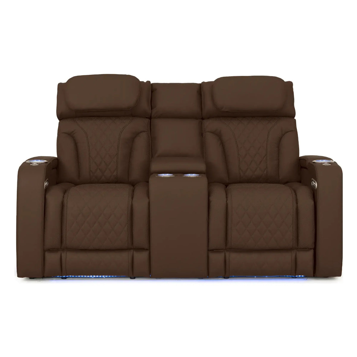 Luminis 365 Leather Home Theater Loveseat in Chestnut