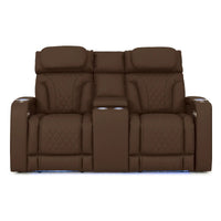 Luminis 365 Leather Home Theater Loveseat in Chestnut