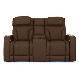 Luminis 365 Leather Home Theater Loveseat in Chestnut