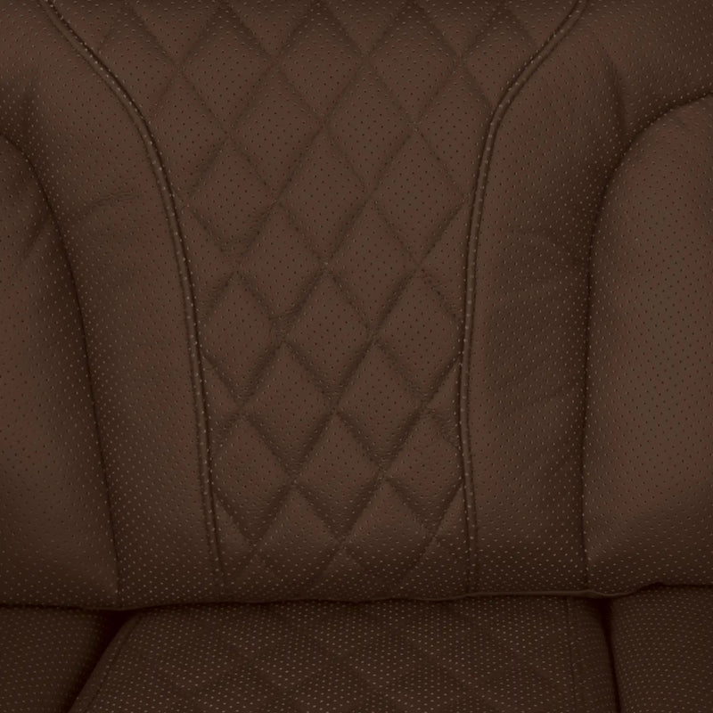 Luminis 365 Leather Home Theater Loveseat in Chestnut - Perforated Diamond Quilting