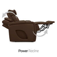 Luminis 365 Leather Home Theater Loveseat in Chestnut - Power Recline