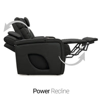 Luminis 365 Leather Home Theater Loveseat in Ebony - Power Recline