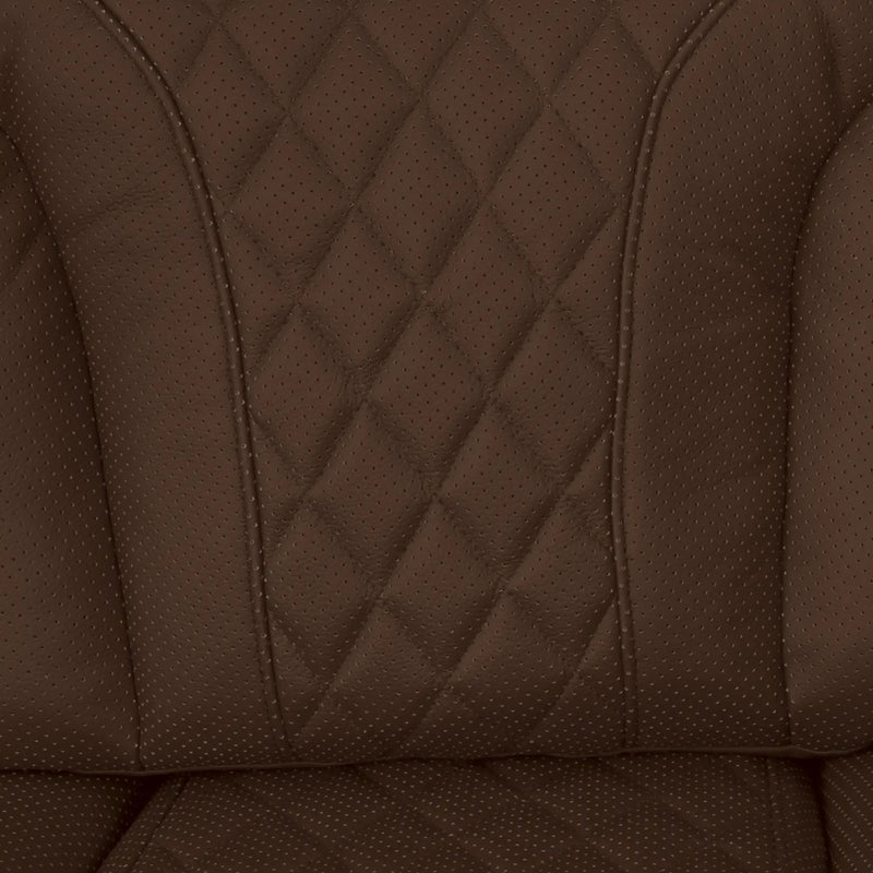 Luminis 365 Leather Home Theater Sofa in Chestnut - Perforated Diamond Quilting
