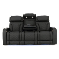 Luminis 365 Leather Home Theater Sofa in Ebony