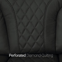 Luminis 365 Leather Home Theater Sofa in Ebony - Perforated Diamond Quilting