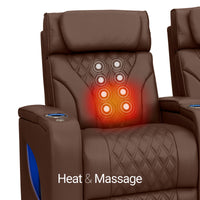 Luminis Zero Gravity Home Theater Seating with Heat & Massage Single Recliner