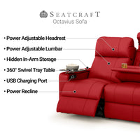 Seatcraft Octavius Big & Tall Home Theater Sofa & Loveseat