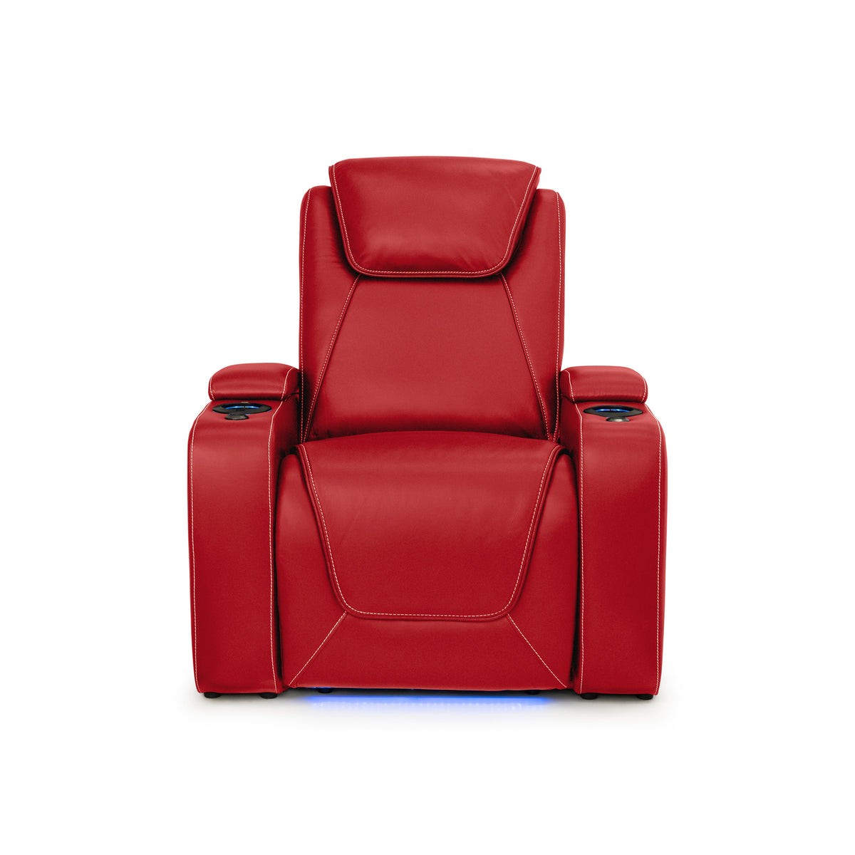 Paladin Italian Leather Heat & Massage Home Theater Seating Single Recliner