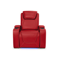Paladin Italian Leather Heat & Massage Home Theater Seating Single Recliner