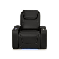 Pantheon Italian Leather Big & Tall Home Theater Seating Single Recliner