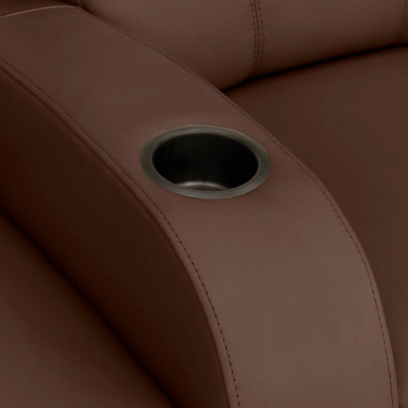 Cupholders Cupholders included in each arm to keep