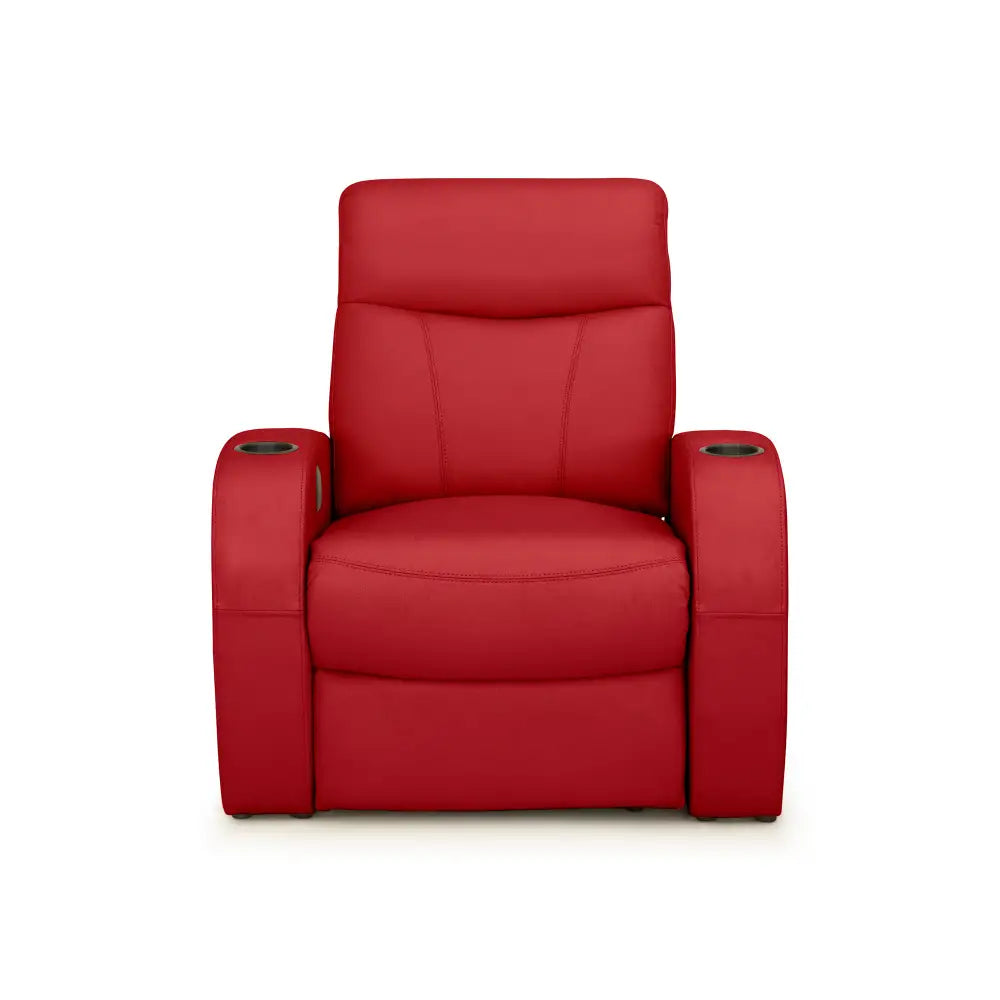 Rialto Italian Leather Home Theater Seating Single Recliner
