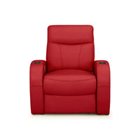 Rialto Italian Leather Home Theater Seating Single Recliner