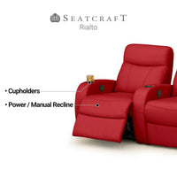 Rialto Italian Leather Home Theater Seating