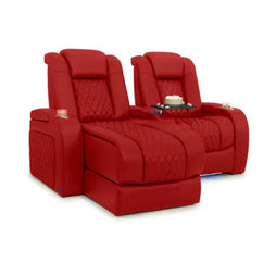 Diamante Chaise CoolZeroᵀᴹ Italian Leather Home Theater Seating