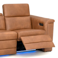 Solis FX Flip-Up Headrest Tawny Home Theater Sofa