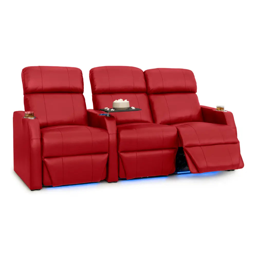 Sienna Italian Leather Spacesaver Home Theater Seating