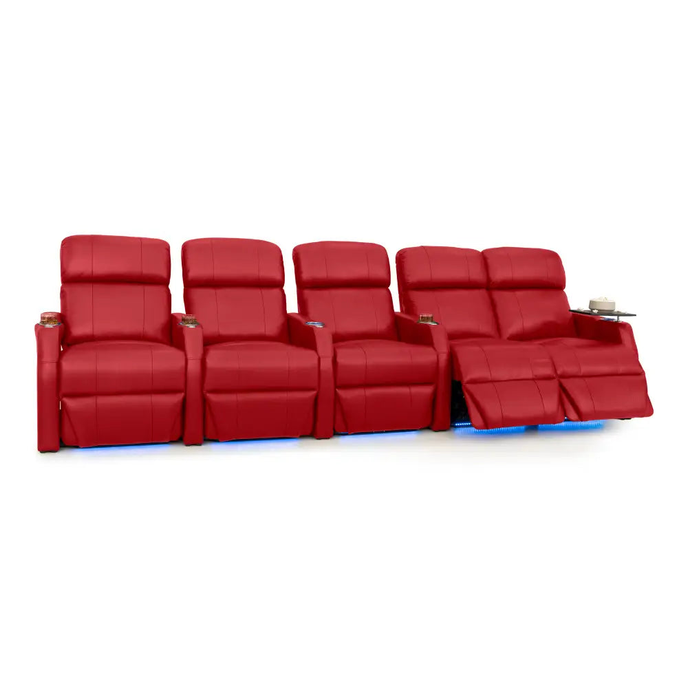 Sienna Italian Leather Spacesaver Home Theater Seating