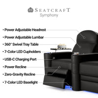 Cavallo Symphony CoolZeroᵀᴹ (By Seatcraft), Italian Leather, Powered Headrest & Power Recline