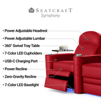 Cavallo Symphony CoolZeroᵀᴹ (By Seatcraft), Italian Leather, Powered Headrest & Power Recline