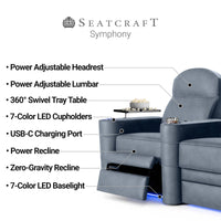 Cavallo Symphony CoolZeroᵀᴹ (By Seatcraft), Italian Leather, Powered Headrest & Power Recline