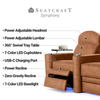Cavallo Symphony CoolZeroᵀᴹ (By Seatcraft), Italian Leather, Powered Headrest & Power Recline