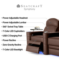 Cavallo Symphony CoolZeroᵀᴹ (By Seatcraft), Italian Leather, Powered Headrest & Power Recline