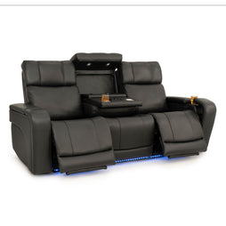 Seatcraft Vibrato SoundShaker Immersive Audio w/ Bluetooth Sync, Top Grain Leather Home Theater Sofa