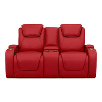 Seatcraft Vienna Loveseat Italian Leather, Powered Headrest & Lumbar, Power Recline
