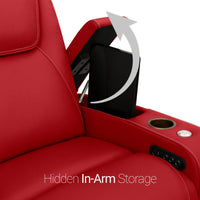 Seatcraft Vienna Loveseat Italian Leather, Powered Headrest & Lumbar, Power Recline