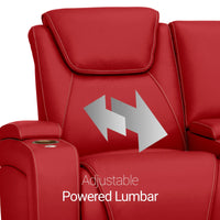 Seatcraft Vienna Loveseat Italian Leather, Powered Headrest & Lumbar, Power Recline